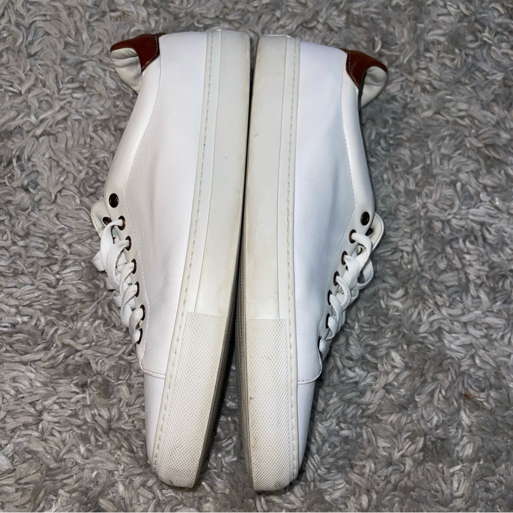Goodmen Brand Legend London White Dark Vachetta Sneaker Italian Leather SZ 11.5 - Picture 7 of 11